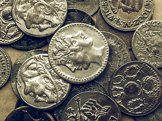 Image showing Vintage Roman coins