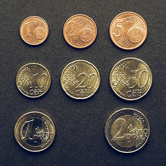 Image showing Vintage Euro coins