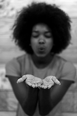 Image showing portrait of afro american woman