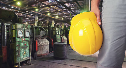 Image showing Worker with safety helmet