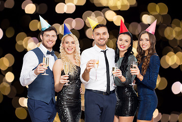 Image showing friends with champagne glasses at birthday party