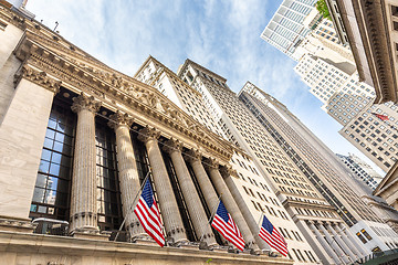 Image showing Exterior of New york Stock Exchange, Wall street, lower Manhattan, New York City, USA.