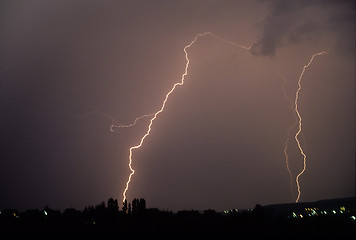 Image showing flash of lightnings