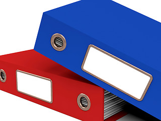 Image showing Stack Of Two Files For Getting Office Organized