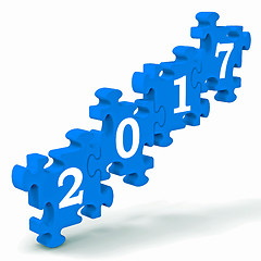 Image showing 2017 Puzzle Shows Future Year\'s Resolutions