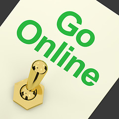 Image showing Go Online Switch For Online Websites Or Internet