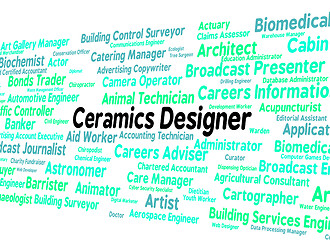 Image showing Ceramics Designer Shows Occupation Designed And Text