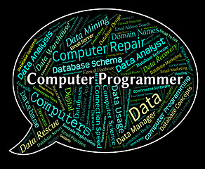 Image showing Computer Programmer Means Software Engineer And Communication