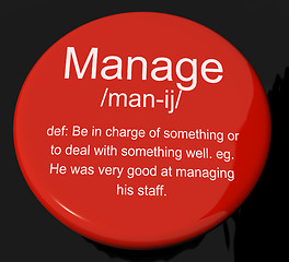 Image showing Manage Definition Button Showing Leadership Management And Super