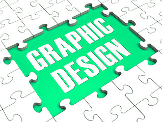 Image showing Graphic Design Puzzle Showing Digital Art