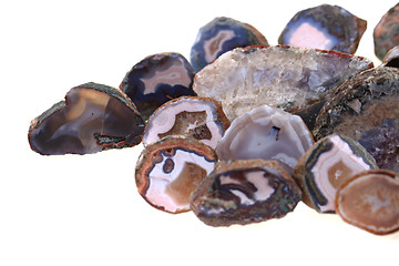 Image showing natural agates isolated