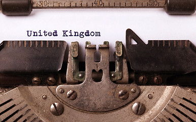 Image showing Old typewriter - United Kingdom