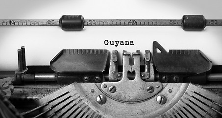 Image showing Old typewriter - Guyana