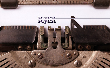 Image showing Old typewriter - Guyana