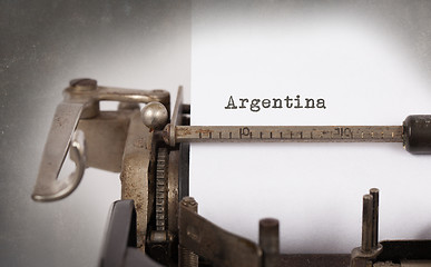 Image showing Old typewriter - Argentina