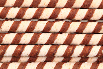 Image showing chocolate tube dessert background