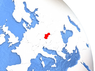 Image showing Slovakia on elegant globe