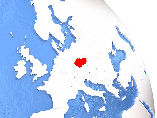 Image showing Czech republic on elegant globe