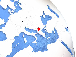 Image showing Macedonia on elegant globe
