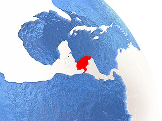 Image showing Honduras on elegant globe