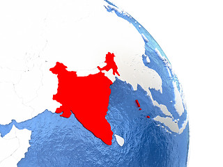 Image showing India on elegant globe