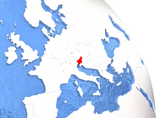 Image showing Slovenia on elegant globe