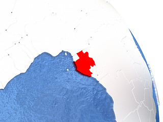 Image showing Gabon on elegant globe