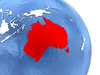 Image showing Australia on elegant globe