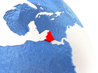 Image showing Nicaragua on elegant globe