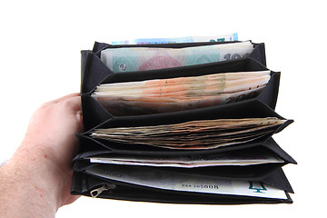 Image showing wallet with czech money 