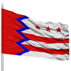 Image showing Washington City Flag on Flagpole, USA
