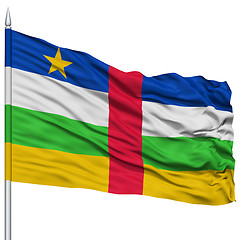 Image showing Central African Republic Flag on Flagpole