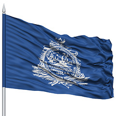 Image showing Charleston City Flag on Flagpole, USA