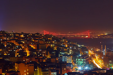 Image showing Night lights of Istanbul