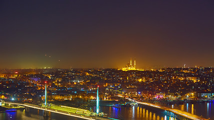 Image showing Night lights of Istanbul