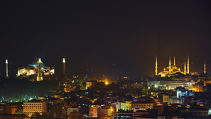 Image showing Night lights of Istanbul