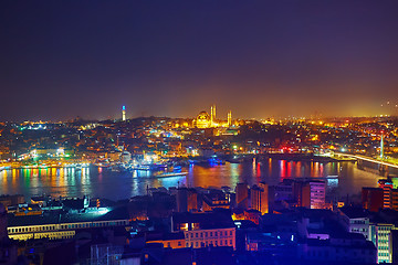 Image showing Night lights of Istanbul