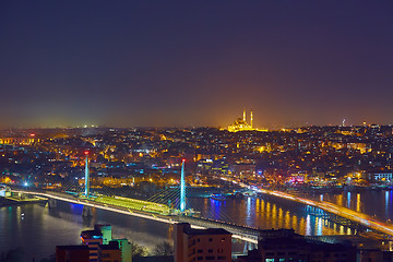 Image showing Night lights of Istanbul