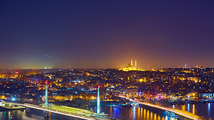 Image showing Night lights of Istanbul