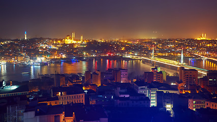 Image showing Night lights of Istanbul