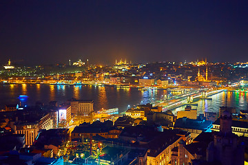 Image showing Night lights of Istanbul