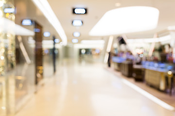 Image showing Blurry view of shopping mall