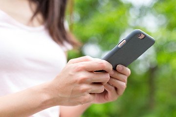 Image showing Woman use of phone