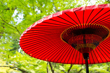 Image showing Japanese red umbrella