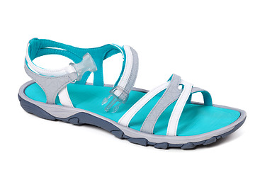 Image showing Summer sandal on white