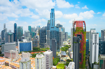 Image showing  Singapore Downtown skyline. Business architecture