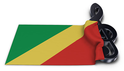 Image showing clef and flag of the congo