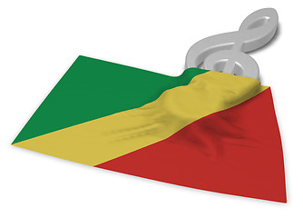 Image showing clef and flag of the congo