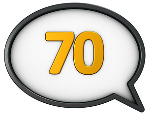 Image showing number seventy