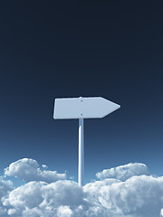 Image showing direction sign in the sky